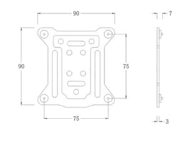 Bykski Backplate for Intel CPU Blocks - Socket LGA 11xx (B-MB115X-BE)