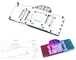 Bykski Full Coverage GPU Water Block and Backplate For AMD/Sapphire/XFX/Dataland Radeon RX6700XT (A-RX6700XT-X-V2)