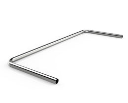 Bykski Double Metal Pre-Bent Rigid Tubing - Chrome Plated Copper - 14mm OD - 500mm/200mm