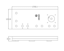 Bykski Distro Plate For COUGAR Gemini T - PMMA w/ 5v Addressable RGB (RBW) (RGV-CG-GT)