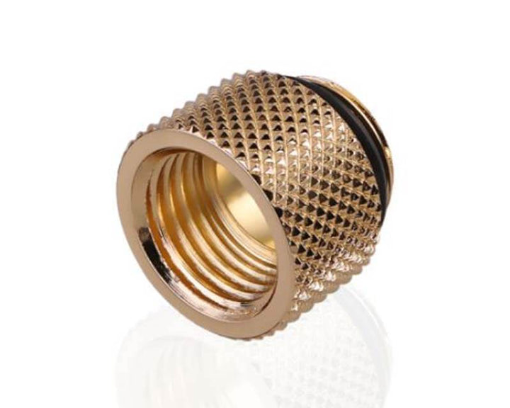 Bykski G 1/4in. Male/Female Extension Coupler - 10mm (B-EXJ-10) - Gold