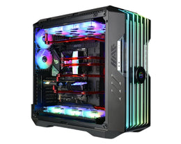 Bykski Distro Plate For Cooler Master HAF 700 EVO - PMMA w/ 5v Addressable RGB (RBW) (RGV-CM-H700EVO-P-K) - DDC Pump With Armor