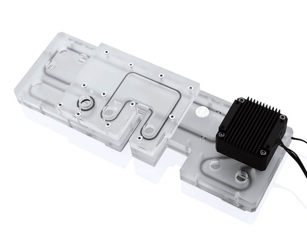 Bykski Distro Plate For Deepcool EATX 55 - FROSTED PMMA w/ 5v Addressable RGB (RBW) - Pump Included (RGV-DP-EATX-55 )