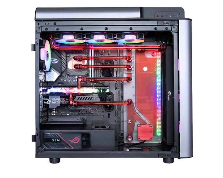 Bykski Distro Plate For Thermaltake LEVEL20 GT - PMMA w/ 5v Addressable RGB(RBW) (RGV-TT-LEVEL20GT-P-K) - DDC Pump With Armor