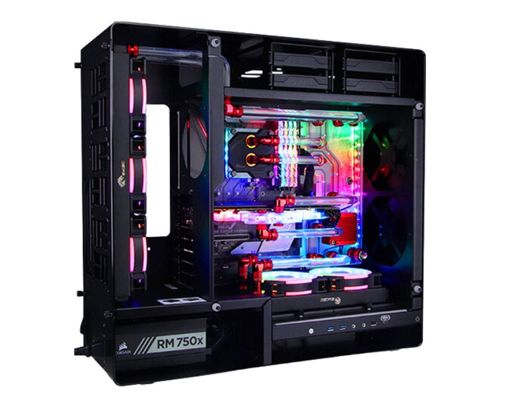 Bykski Distro Plate For InWin 909 - PMMA w/ 5v Addressable RGB(RBW) (RGV-INW-909-P-K) - DDC Pump With Armor