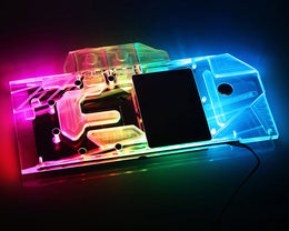 Bykski Full Coverage GPU Water Block for ASUS TUF3 RX 5700XT - Clear W/ RBW (A-AS5700XTTUF-X) - PrimoChill - KEEPING IT COOL