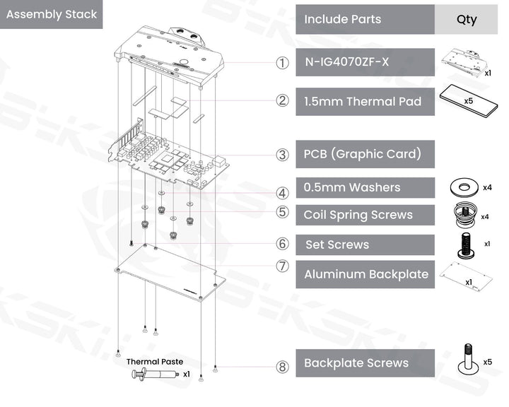 Bykski Full Coverage GPU Water Block and Backplate For Colorful iGame Tomahawk GeForce RTX 4070 Deluxe Edition (N-IG4070ZF-X)