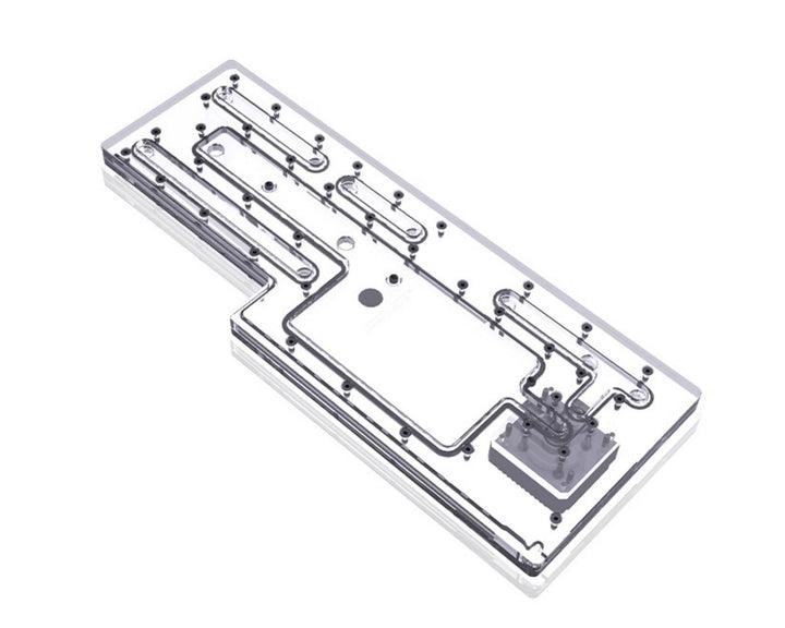 Bykski Distro Plate For CORSAIR 900D - PMMA w/ 5v Addressable RGB(RBW) (RGV-COS-900D-P-K) - DDC Pump With Armor