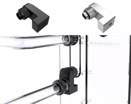 Bykski G 1/4in. Male to Female Supported Rotary 20mm Offset Fitting (CC-HR-20-X) - Black