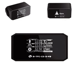 Bykski Inline Flow Meter and Thermometer Safety Module w/ OLED Display V3 - Black (B-TFC-CS-X-V3)