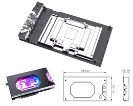 Bykski Armored End Port GPU Water block with Backplate For MSI GeForce RTX 5090D 32G GAMING TRIO OC (N-MS5090DTRIO-X)