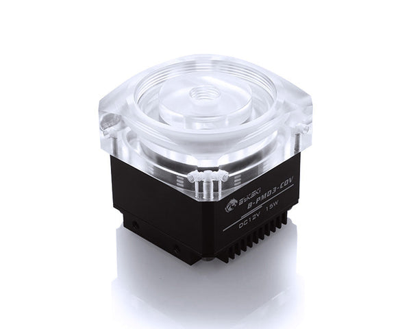 Bykski DDC Pump w/ Armor and Reservoir Ready Pump Top - Black (CP-PMD3COV-X)