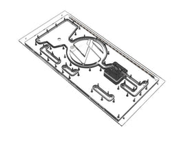 Bykski Distro Plate For LIAN LI O11 DYNAMIC EVO XL (Front Mount) - PMMA w/ 5v Addressable RGB(RBW) (RGV-LAN-O11EVOXL-LI-P) - DDC Pump With Armor