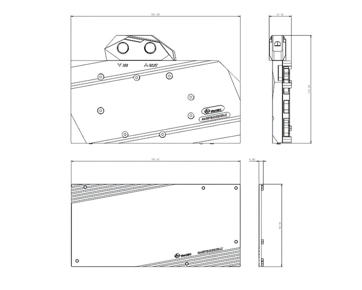 Bykski Full Coverage GPU Water Block and Backplate for Hewlett-Packard RTX 3060Ti (N-HP3060TI-X)