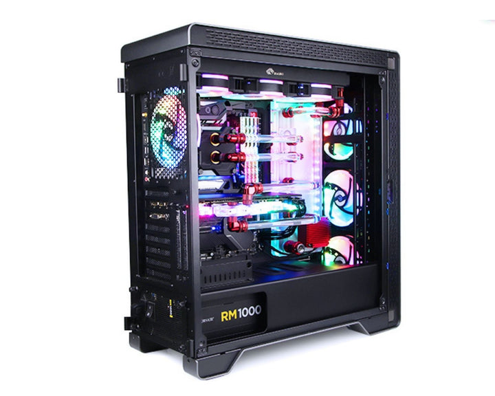 Bykski Distro Plate For Thermaltake A500 TG - PMMA w/ 5v Addressable RGB(RBW) (RGV-TT-A500-TG-P) - No Pump