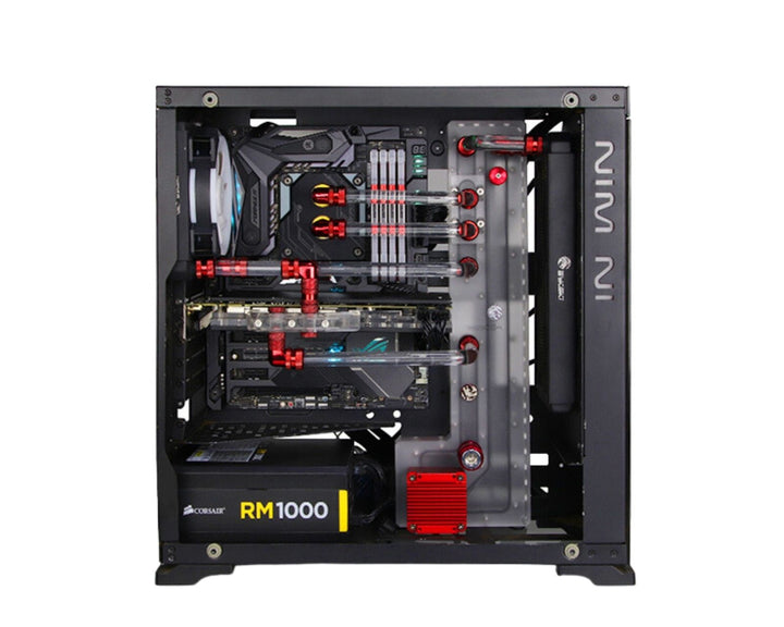 Bykski Distro Plate For InWin 805 - PMMA w/ 5v Addressable RGB(RBW) (RGV-INW-805-P-K) - DDC Pump With Armor