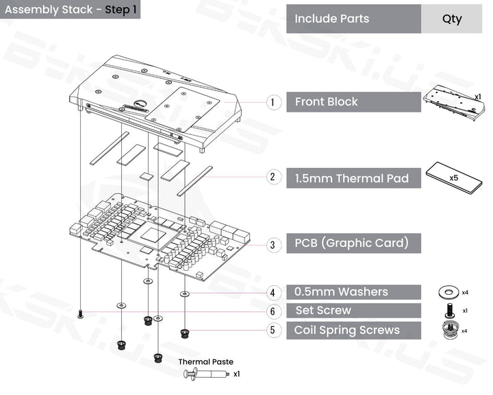 Bykski Full Coverage GPU Water Block w/ Integrated Active Backplate for Palit GeForce RTX 3090/3080Ti GameRock/OC (SELECT MODELS ONLY) (N-PT3090GR-TC)