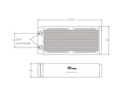 Bykski 240mm x 60mm RC Series Radiator, 120mm x 2, Dual Fan (CR-RD240RC-TK60-V2)