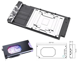 Bykski Armored End Port GPU Waterblock with Backplate for ASUS ROG Astral GeForce RTX 5090 32GB OC Edition (N-AS5090ASTRAL-X)