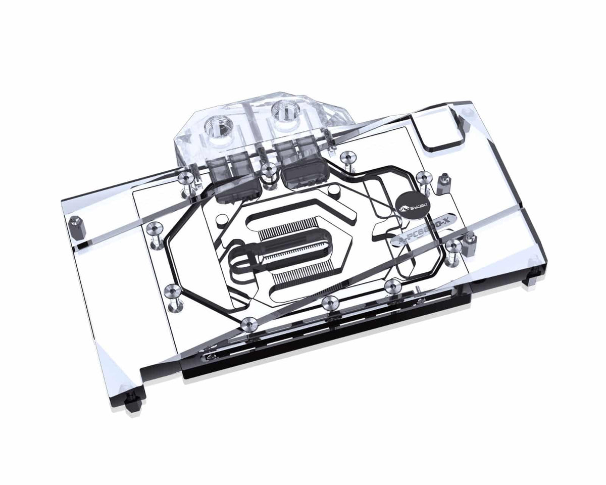 Bykski Full Coverage GPU Water Block and Backplate for POWER COLOR Fighter AMD Radeon RX 6600 8GB (A-PC6600-X)