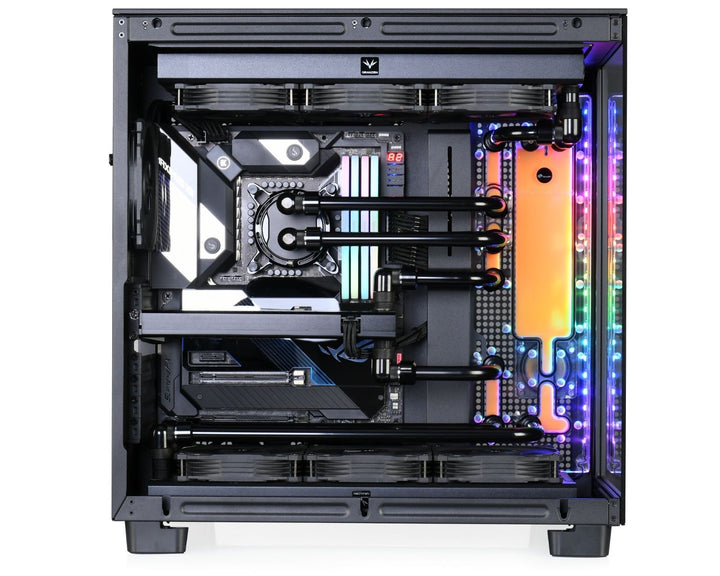 Bykski Distro Plate  (RGV-NZXT-H9 FLOW-P-K) For NZXT H9 FLOW - PMMA w/ 5v Addressable RGB(RBW) - DDC Pump With Armor