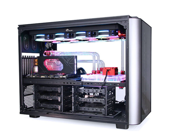 Bykski Distro Plate For Thermaltake Level 20 XT - PMMA w/ 5v Addressable RGB (RBW) (RGV-TT-LEVEL20XT-P-K) - DDC Pump With Armor