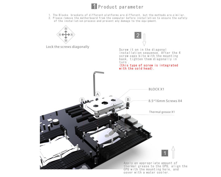 Bykski CPU-SR3647-X XEON CPU Water Cooling Block - Full Metal - Nickel Plated - Gray (CPU-SR3647-X) (LGA 3647)