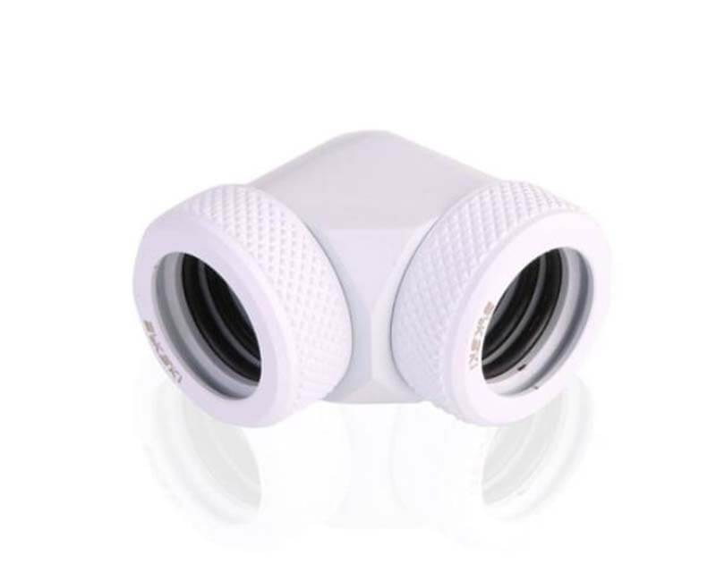 Bykski Rigid 14mm OD 90 Degree Fitting (B-HTJ-DB90-V2) - White
