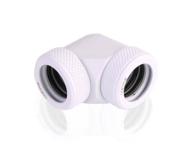 Bykski Rigid 14mm OD 90 Degree Fitting (B-HTJ-DB90-V2) - White