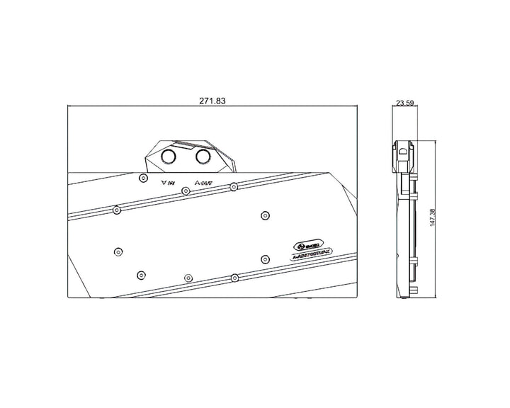 Bykski Full Coverage GPU Water Block and Backplate for ASUS TUF RX 6700 (A-AS6700TUF-X)