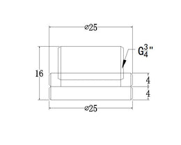 Bykski Fillport / Pass Thru Fitting (B-WPJ-X) - Black