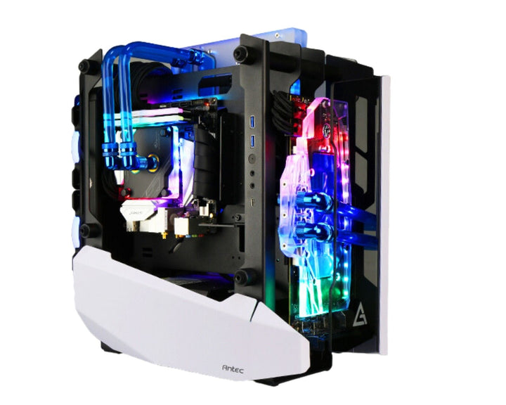 Bykski Distro Plate For Antec Striker - PMMA w/ 5v Addressable RGB (RBW) (RGV-Antec-Striker-P-K) - DDC Pump With Armor