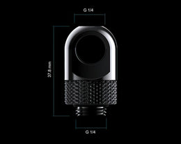 Granzon G 1/4in. Male to Female 90 Degree Rotary Elbow Fitting (GD-90) - Black