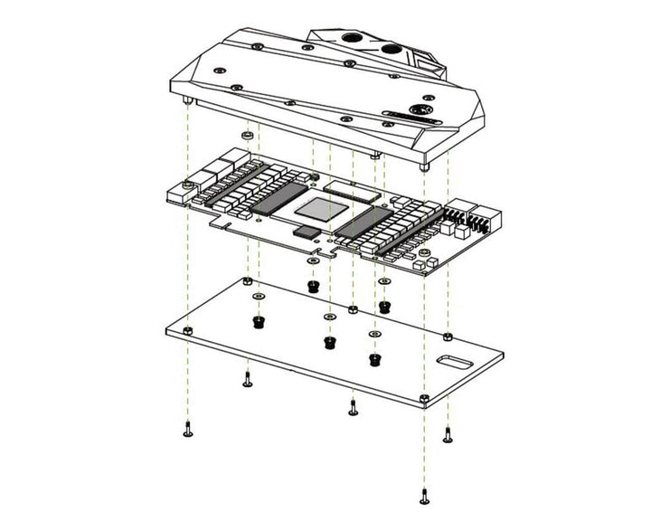 Bykski Full Coverage GPU Water Block and Backplate for RTX 3080 Founders Edition (N-RTX3080FE-X) - Clear