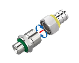 Bykski Stainless Steel Durable Server P-Lok Fitting Set - G1/4 to Barbed for 12mm (1/2in) Pushlok Tubing (CC-G14-22-12)