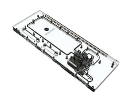 Bykski Distro Plate For ASUS TUF Gaming GT502 PMMA w/ 5v Addressable RGB (RBW) (RGV-AS-GT502-P-K) - DDC Pump With Armor