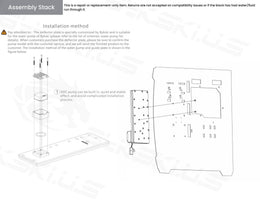 Bykski Distro Plate For Antec DF500 - Frosted PMMA w/ 5v Addressable RGB (RBW) (RGV-Antec-DF500-P-F-K)