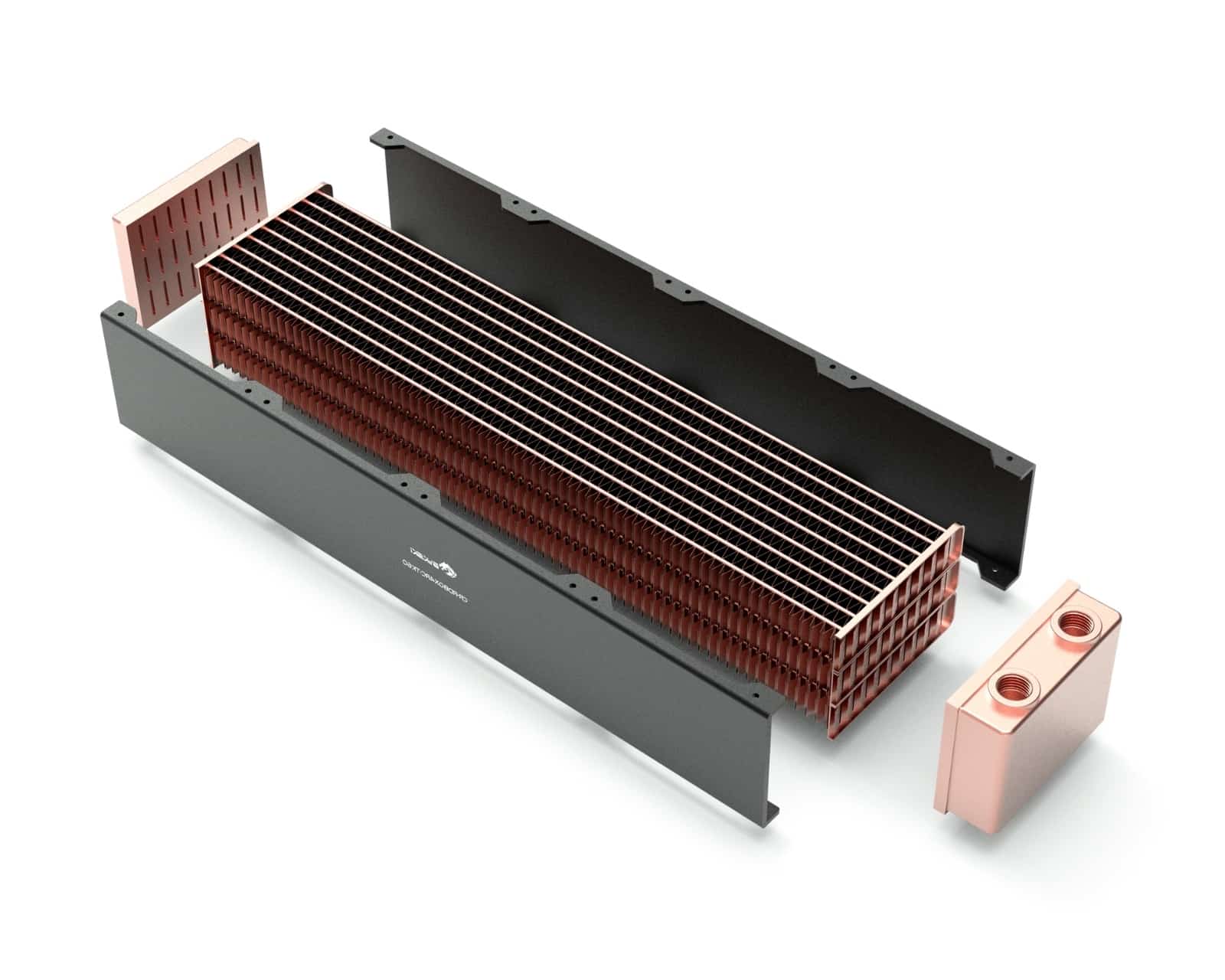 Bykski 赤銅 ラジエーター360 60mm Bykski 80mm x 60mm RC Series Radiator, 80mm x 4, Quad Fan