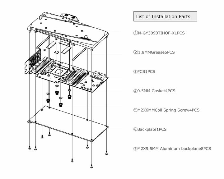 Bykski Full Coverage GPU Water Block and Backplate for GALAXY RTX 3090Ti HOF OC Lab Edition (N-GY3090TIHOF-X)