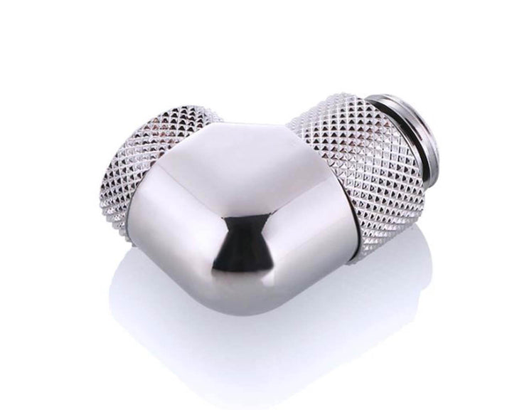 Bykski G 1/4in. Male to Female 90 Degree Dual Rotary Elbow Fitting (B-DTSO-RD90) - Silver
