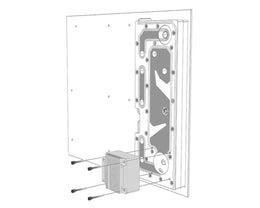 Bykski Distro Plate for InWin 915 - Frosted PMMA w/ 5v Addressable RGB (RBW) (RGV-INW-915-P-F)