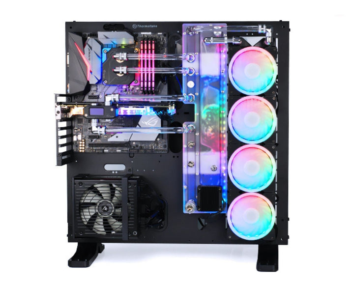 Bykski Distro Plate For Thermaltake P-Tt P5 PMMA w/ 5v Addressable RGB(RBW) (RGV-TT-P5-P-K) - DDC Pump With Armor