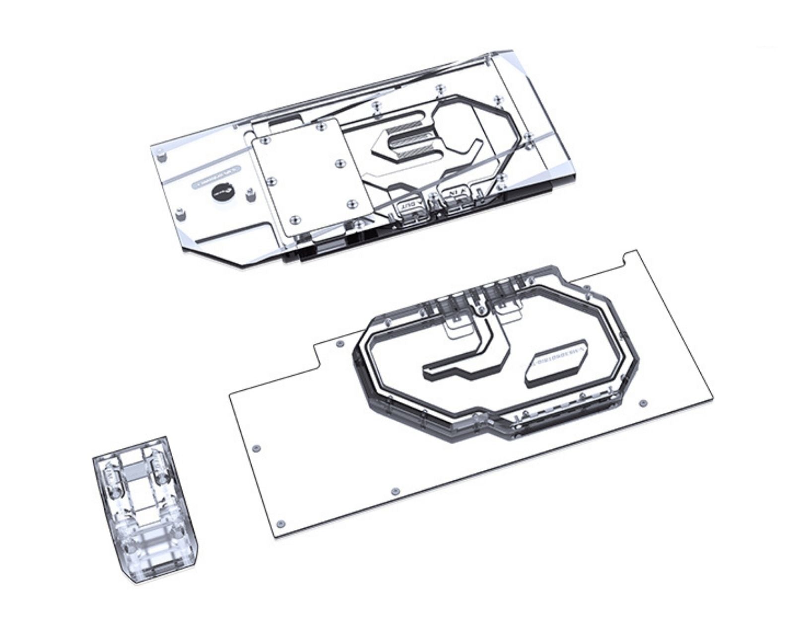 Bykski Full Coverage GPU Water Block w/ Integrated Active Backplate Fo ...