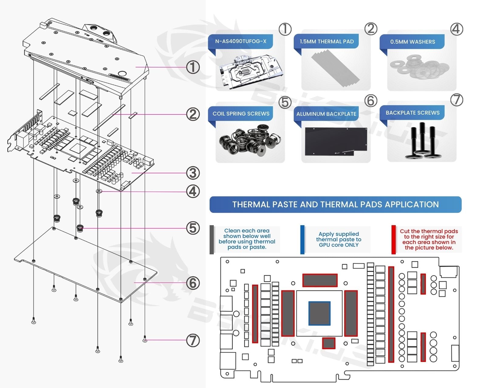 Bykski Full Coverage GPU Water Block and Backplate For ASUS TUF