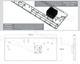 Bykski Distro Plate For ANTEC P120 PMMA w/ 5v Addressable RGB(RBW) (RGV-ANTEC-P120-P-ATK-K) - DDC Pump With Armor