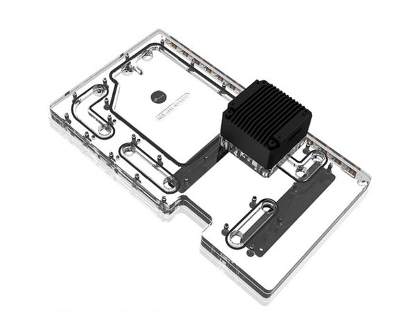 Bykski Distro Plate For InWin N515 - PMMA w/ 5v Addressable RGB(RBW) (RGV-INW-N515-P-K) - DDC Pump With Armor