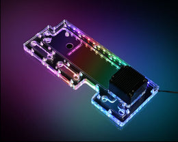 Bykski Distro Plate For CORSAIR 465X - PMMA w/ 5v Addressable RGB(RBW) (RGV-COS-465X-P-K) - DDC Pump With Armor