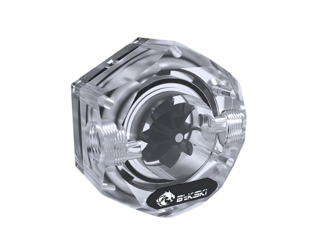 Bykski 6-Sided Flow Indicator w/ 5v Addressable RGB (RBW) (B-FMpa-HC-V2-CL)