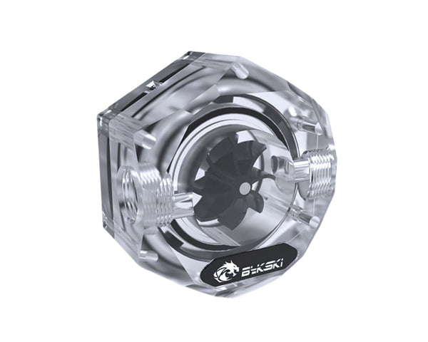 Bykski 6-Sided Flow Indicator w/ 5v Addressable RGB (RBW) (B-FMpa-HC-V2-CL)