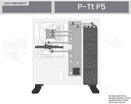 Bykski Distro Plate For P-Tt P5 PMMA w/ 5v Addressable RGB(RBW) (RGV-TT-P5-P-K) - DDC Pump With Armor